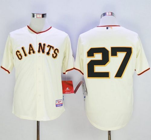 Giants #27 Juan Marichal Cream Cool Base Stitched MLB Jersey - Click Image to Close